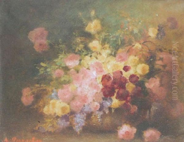 Blumenstilleben Oil Painting by Andre Perrachon