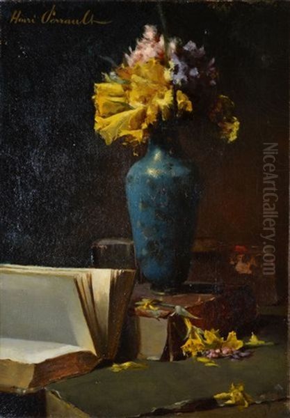 Bouquet Et Livres by Henry Paul Perrault