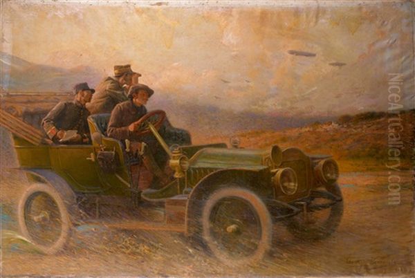 Promenade En Voiture Oil Painting by Henry Paul Perrault