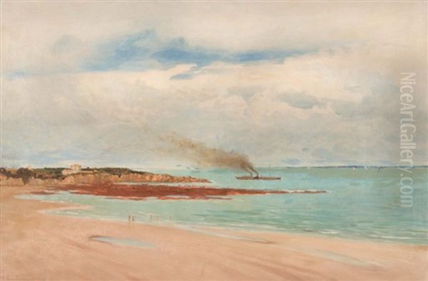 Vue De Royan Oil Painting by Leon Jean Basile Perrault