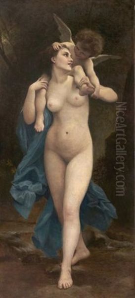 Venus Et L'amour Oil Painting by Leon Jean Basile Perrault