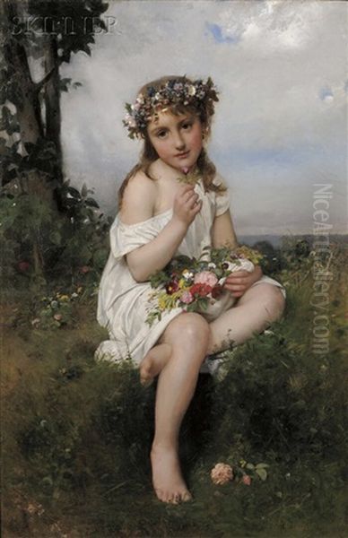 Spring Oil Painting by Leon Jean Basile Perrault