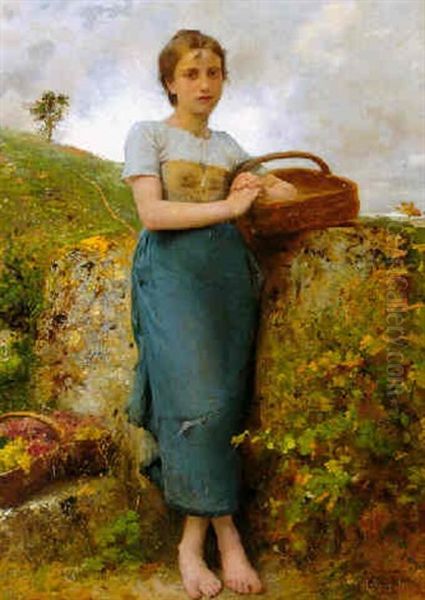 La Vendangeuse Oil Painting by Leon Jean Basile Perrault