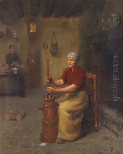 La Barateuse Oil Painting by Aime Perret