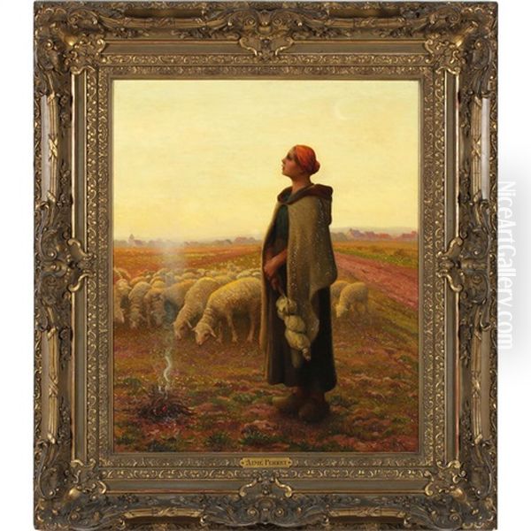 The Shepherdess by Aime Perret