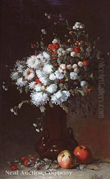 A Still Life Of Wildflowers In A Vase Oil Painting by Aime Perret