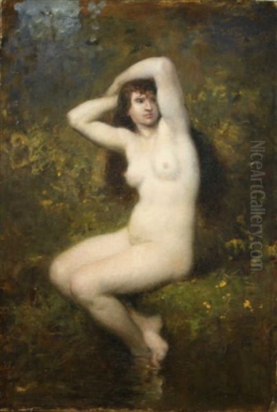 Femme Nue Assise Oil Painting by Alfred Feyen Perrin