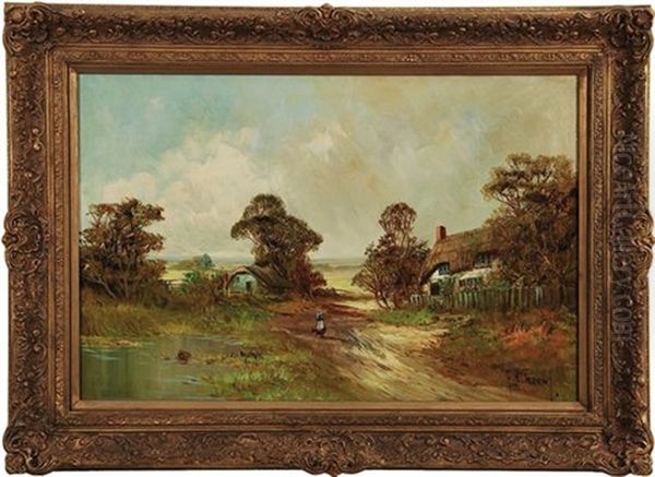 Near Broxbourne Oil Painting by Alfred Feyen Perrin