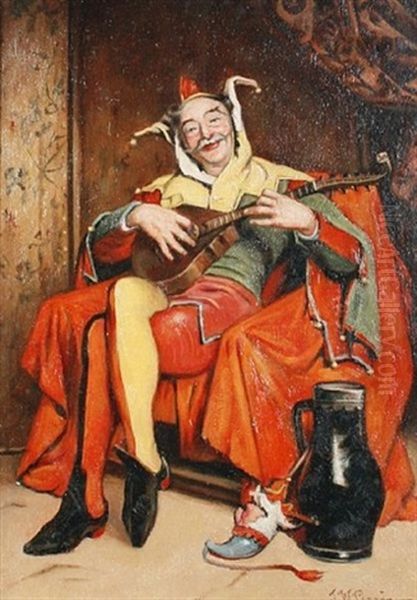 The Jester Oil Painting by John W. Perrin