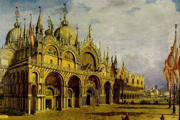 San Marco, Venice Oil Painting by Adolphe Antoine Perrot