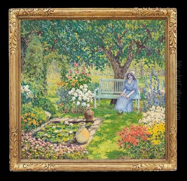 The Summer Garden Oil Painting by Clara Fairfield Perry