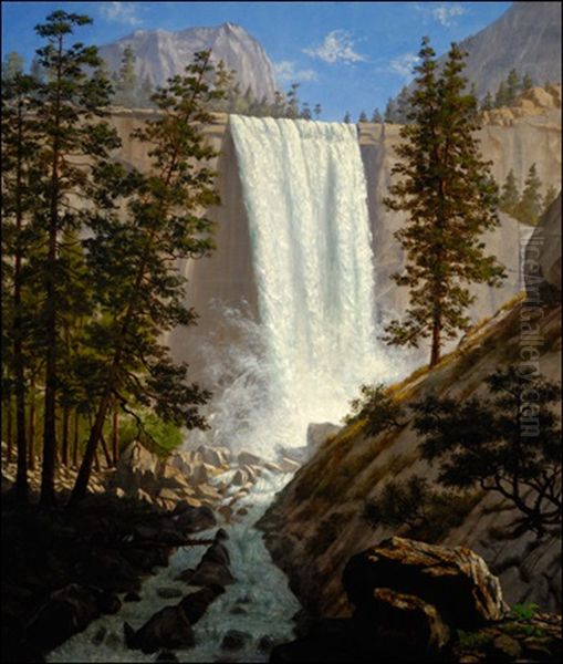 Vernal Falls, Yosemite Valley Oil Painting by Enoch Wood Perry