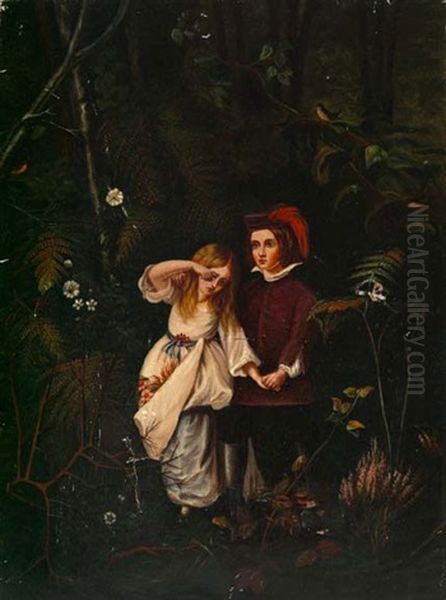 Hansel And Gretel Oil Painting by Enoch Wood Perry