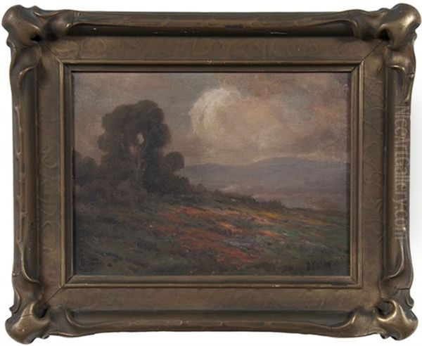 Country Hillside Landscape Oil Painting by John Calvin Perry