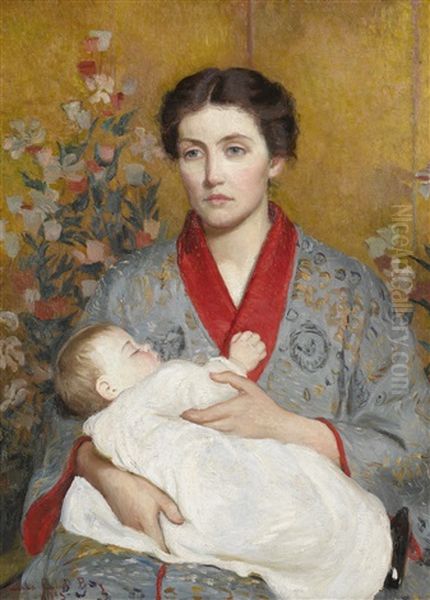 The Blue Kimono Oil Painting by Lilla Cabot Perry