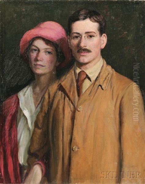 Portrait Of Edith Perry Ballantine And Edward Ballantine Oil Painting by Lilla Cabot Perry