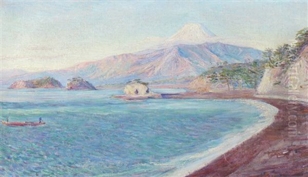 The Lava Beach, Mt. Fuji Oil Painting by Lilla Cabot Perry