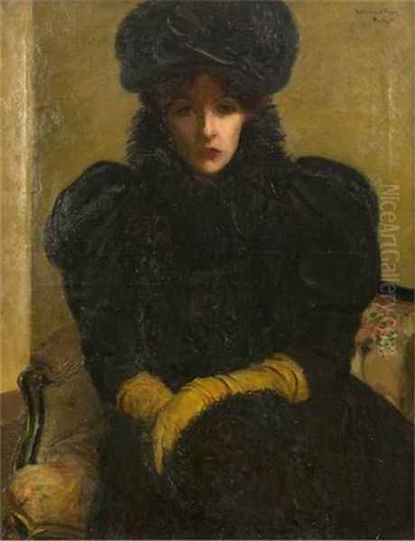 Portrait D'une Elegante, Paris Oil Painting by Lilla Cabot Perry