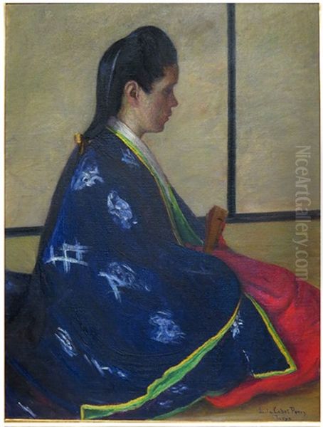 Seated Woman In Kimono Oil Painting by Lilla Cabot Perry