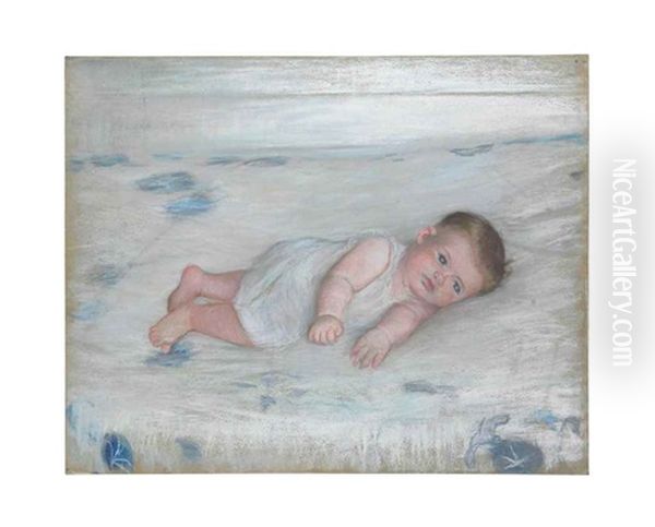 Baby Oil Painting by Lilla Cabot Perry