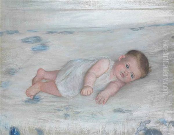 Baby Oil Painting by Lilla Cabot Perry