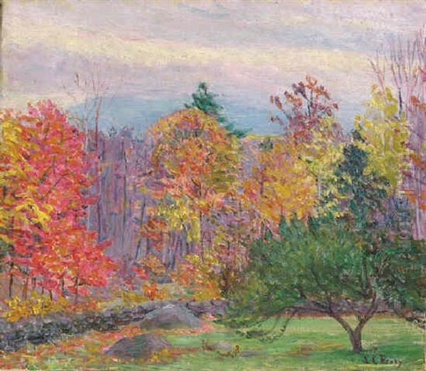 Landscape At Hancock, New Hampshire Oil Painting by Lilla Cabot Perry