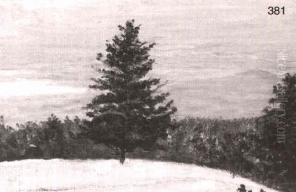 Winter Landscape Oil Painting by Lilla Cabot Perry