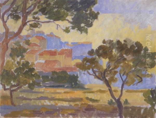 Vue De Saint-tropez Oil Painting by Henri Person