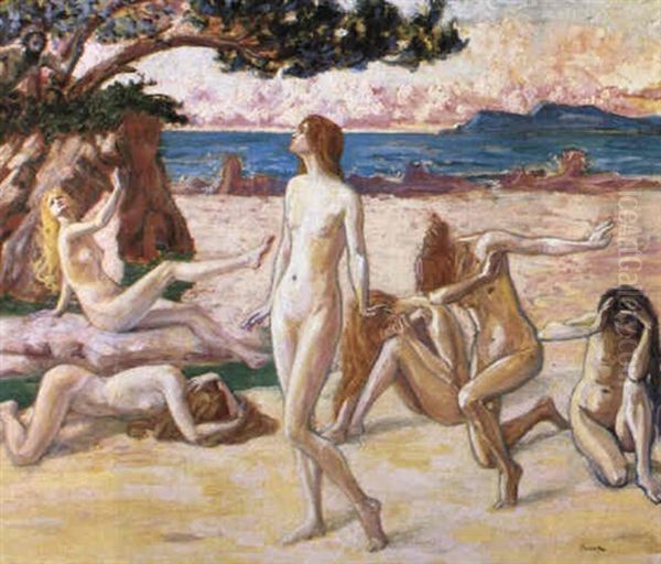 Baigneuses Surprises Oil Painting by Henri Person