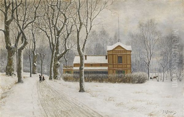 Motiv Fran Djurgarden - Stockholm Oil Painting by Peter Adolf Persson