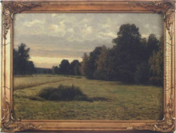 Sensommarlandskap Oil Painting by Peter Adolf Persson