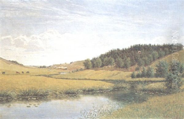 Kvistofta Och Raan Oil Painting by Peter Adolf Persson