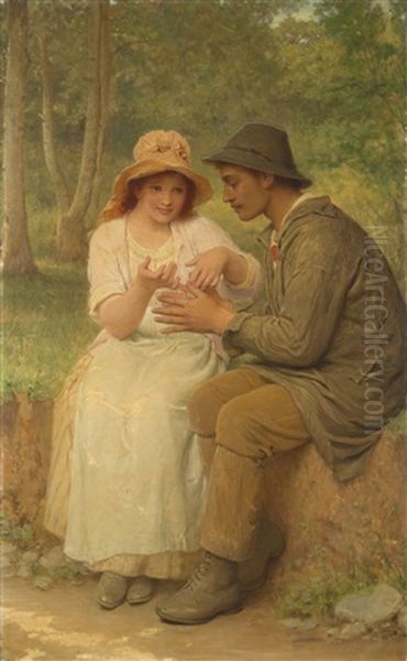 Il Gioco Del Filo Oil Painting by Charles Edward Perugini