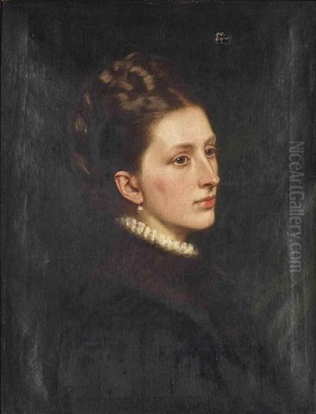 Portrait Of Castalia Rosalind, Countess Granville (1847-1938), Wife Of The Second Earl Granville Oil Painting by Charles Edward Perugini