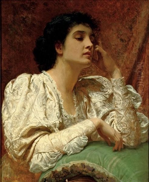 But, Oh, For The Touch Of A Vanished Hand, And The Sound Of A Voice That Is Still! Oil Painting by Charles Edward Perugini