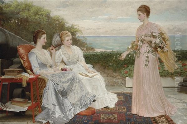 The Ramparts, Walmer Castle Oil Painting by Charles Edward Perugini