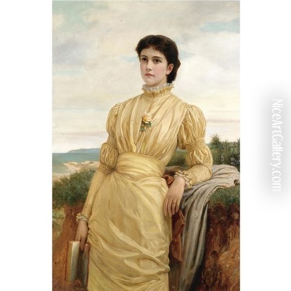 Portrait Of A Lady Oil Painting by Charles Edward Perugini