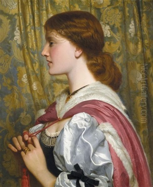 Silvia Oil Painting by Charles Edward Perugini