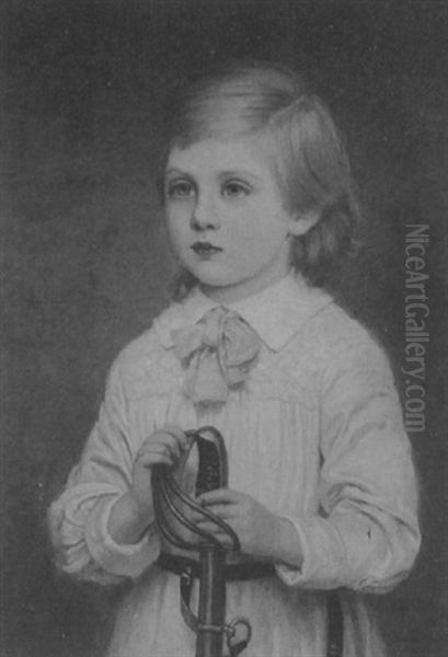 Guy Colin, Son Of Sir Guy Campbell Bart Oil Painting by Kate Perugini