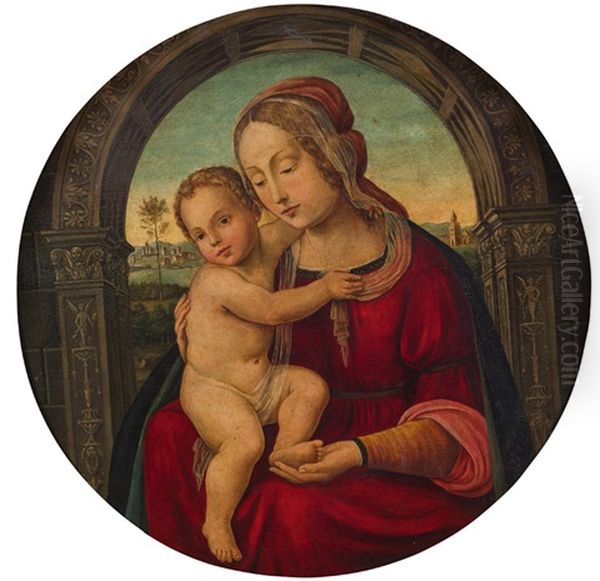 Madonna Mit Kind Oil Painting by Pietro Perugino