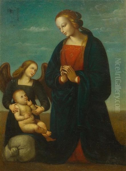 The Adoration Of The Child Oil Painting by Pietro Perugino