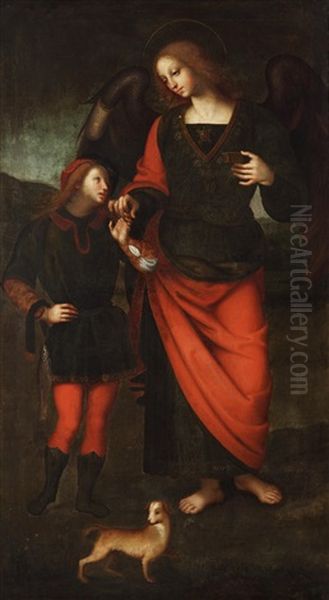 Tobias Und Der Engel Oil Painting by Pietro Perugino