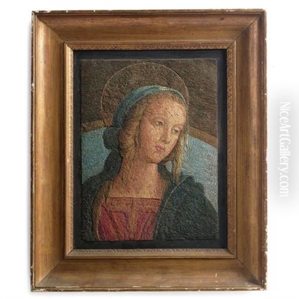 Madonna Enthroned Between St. John And St. Sebastian Oil Painting by Pietro Perugino