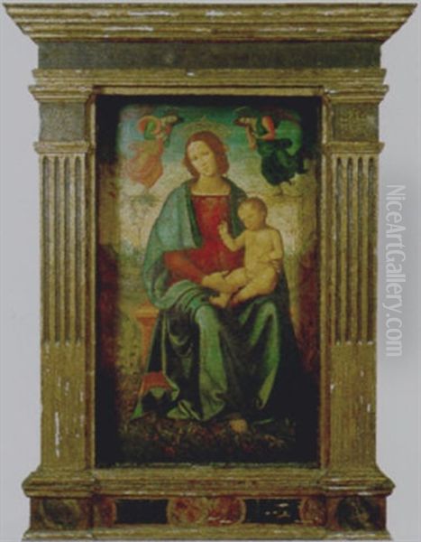 Madonna Incoronata Col Bambino by Pietro Perugino