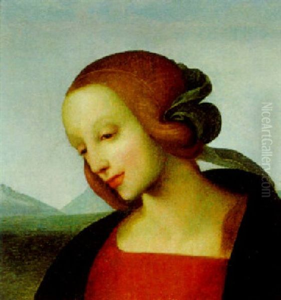 Madonna Oil Painting by Pietro Perugino