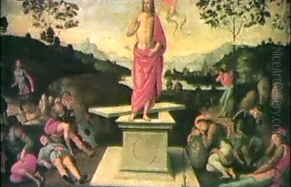 The Resurrection Oil Painting by Pietro Perugino