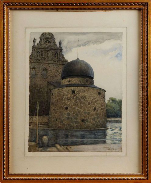 Vadstena Slott Oil Painting by Ferdinand Boberg