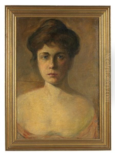 Portrait, Gertrud Peschka Schiele Oil Painting by Anton Emanuel Peschka