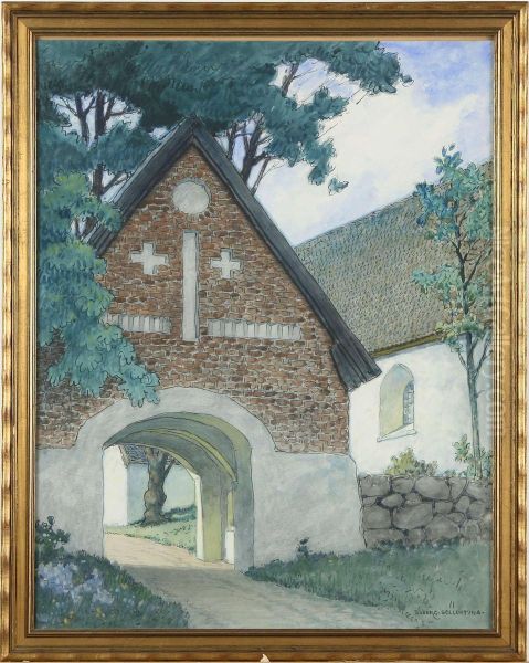 Sollentuna Kyrka Oil Painting by Ferdinand Boberg