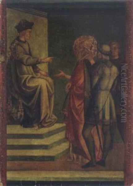 Scene From The Life Of Saint Silvester Oil Painting by (Francesco di Stefano) Pesellino